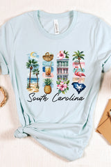 US3001-E3061SC South Carolina State Brushstroke Graphic Tee $12.5