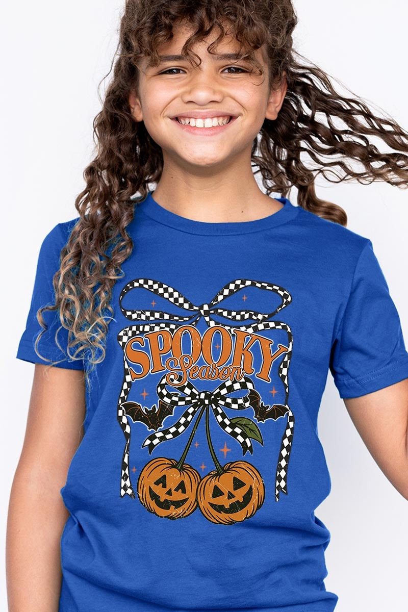 US3001Y-E3085Z Pumpkin Cherries Kids Graphic Tee $11