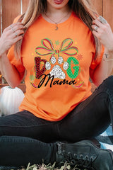 US3001P-E3194 Dog Mama Christmas Paw Graphic Plus Tee $16