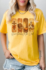 5000P-E3169 Give Thanks To The Lord Graphic Plus Heavy Cotton Tee $12.75