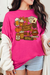5000-E3119 Retro Fall Collage Graphic Heavy Cotton Tee $9