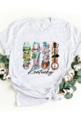 US3001-E3061KY Kentucky State Brushstroke Graphic Tee $12.5