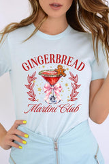 US3001P-E3216 Gingerbread Martini Club Graphic Plus Tee $16