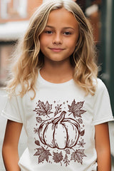 US3001Y-E3162Z Fall Pumpkin Kids Graphic Tee $11