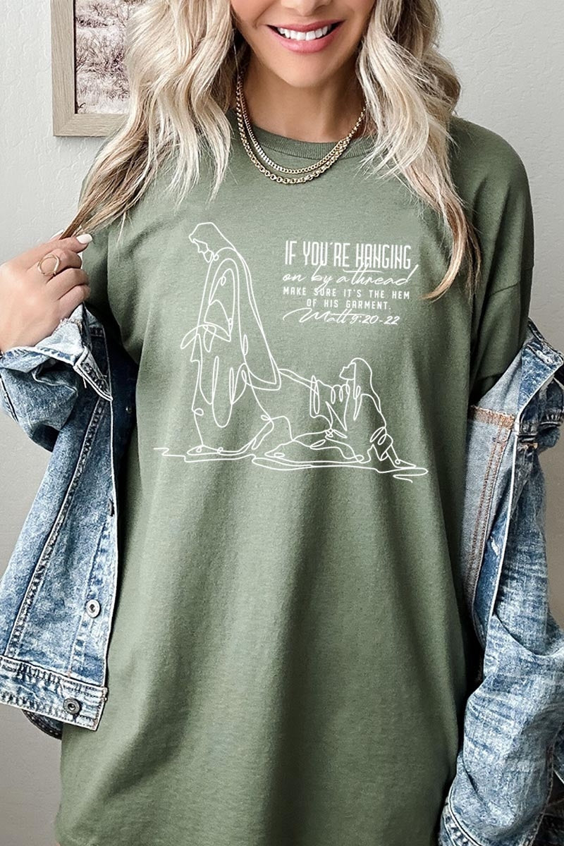 5000P-E3075 If Youu2019re Hanging On Graphic Plus Heavy Cotton Tee $12.75