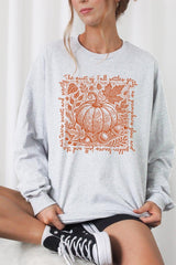 UL240P-E3112 Fall Pumpkin Graphic Plus Long Sleeve Tee $17