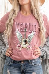 US3001-E3157 Nashville Rose Graphic Tee $12.5