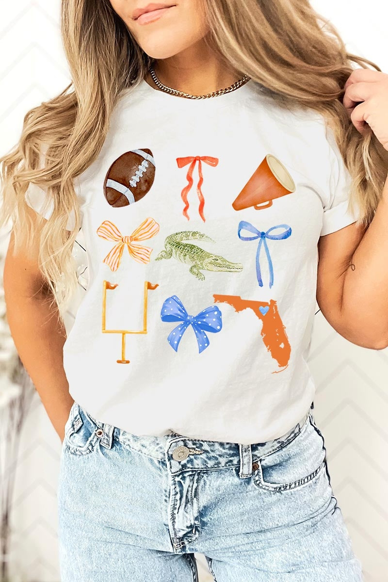 US3001P-E3078 Florida Football Graphic Plus Tee $16