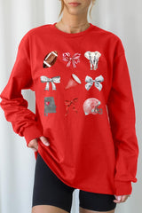 UL240P-E3076 Alabama Football Graphic Plus Long Sleeve Tee $17