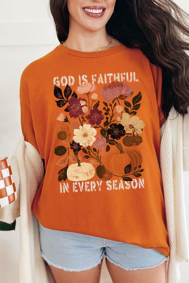 5000-E3171 Faithful In Every Season Graphic Heavy Cotton Tee $9