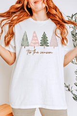 5000-E3218 Rustic Christmas Trees Graphic Heavy Cotton Tee $9