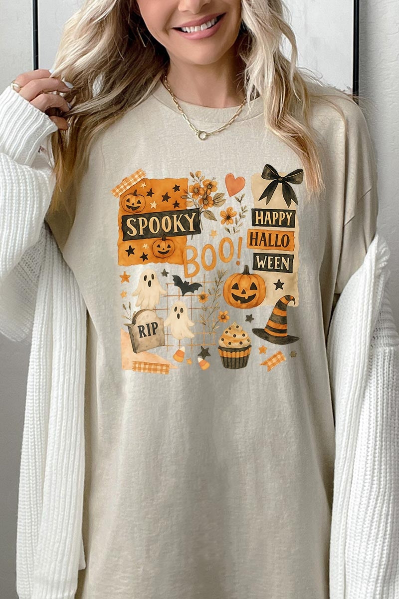 5000P-E3084 Halloween collage Graphic Plus Heavy Cotton Tee $12.75