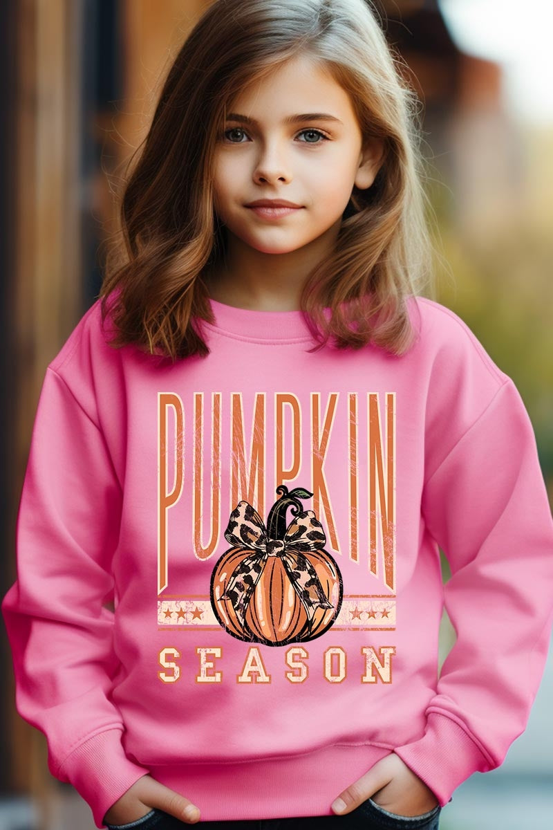 UL180B-E3145Z Pumpkin Season Kids Graphic Sweatshirt $20