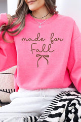 UL180P-E3151 Made For Fall Graphic Plus Sweatshirt $25