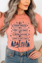 US3001P-E3189 Ski Lodge Signs Graphic Plus Tee $16