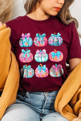 US3001-E3137 Coquette Pumpkin Graphic Tee $12.5
