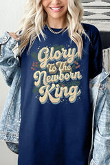 5000-E3220 Glory to the Newborn King Graphic Heavy Cotton Tee $9