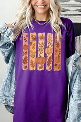 5000-E3110 Brushstroke Boho Fall Graphic Heavy Cotton Tee $9