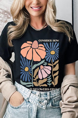 US3001P-E3067 Consider the Wildflowers Graphic Plus Tee $16