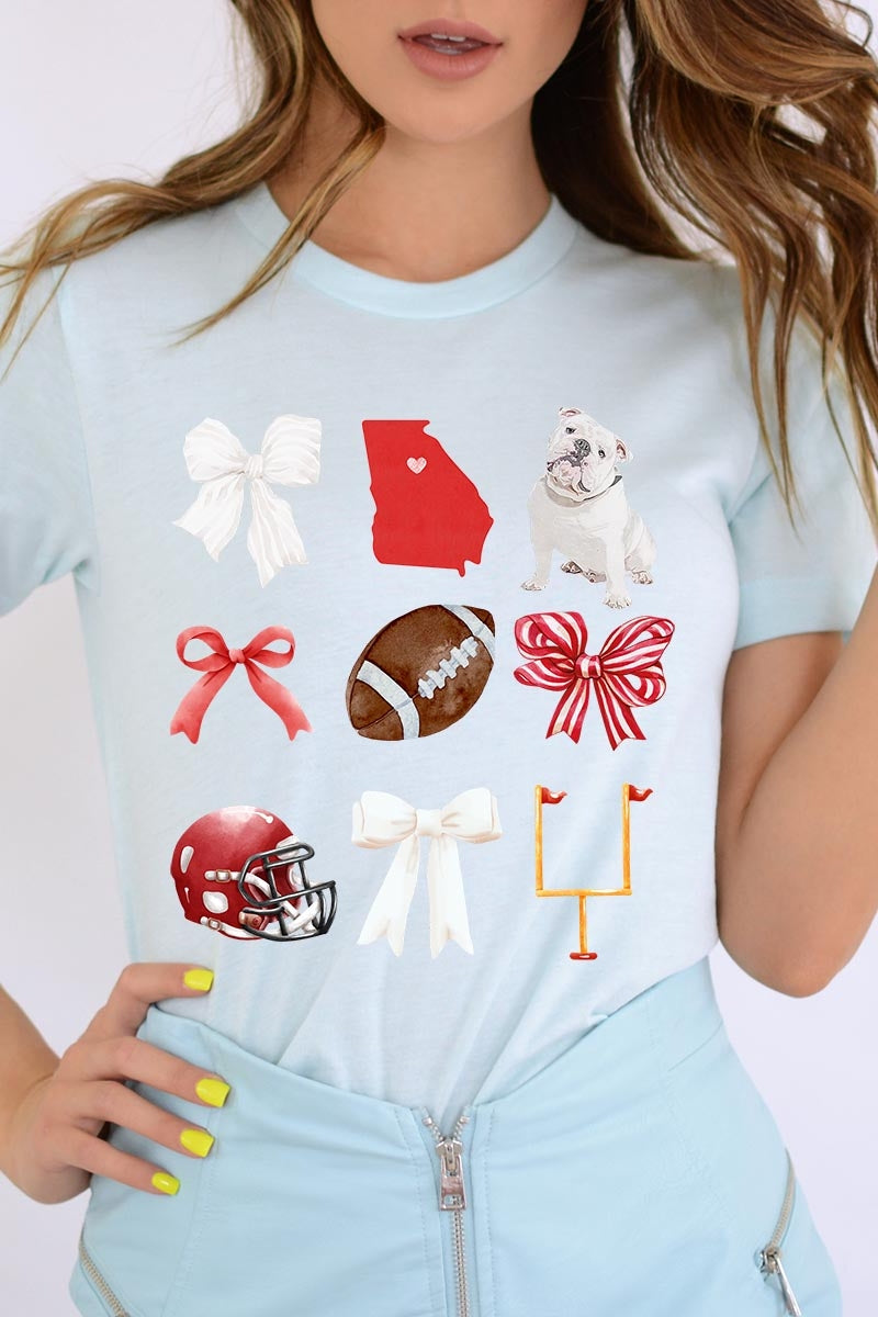 US3001-E3080 Georgia Football Graphic Tee $12.5