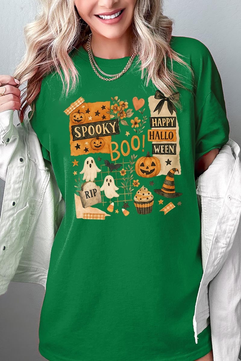 5000-E3084 Halloween collage Graphic Heavy Cotton Tee $9