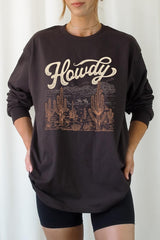 UL240P-E3095 Howdy Desert Western Graphic Plus Long Sleeve Tee $17