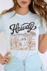 US3001P-E3095 Howdy Desert Western Graphic Plus Tee $16