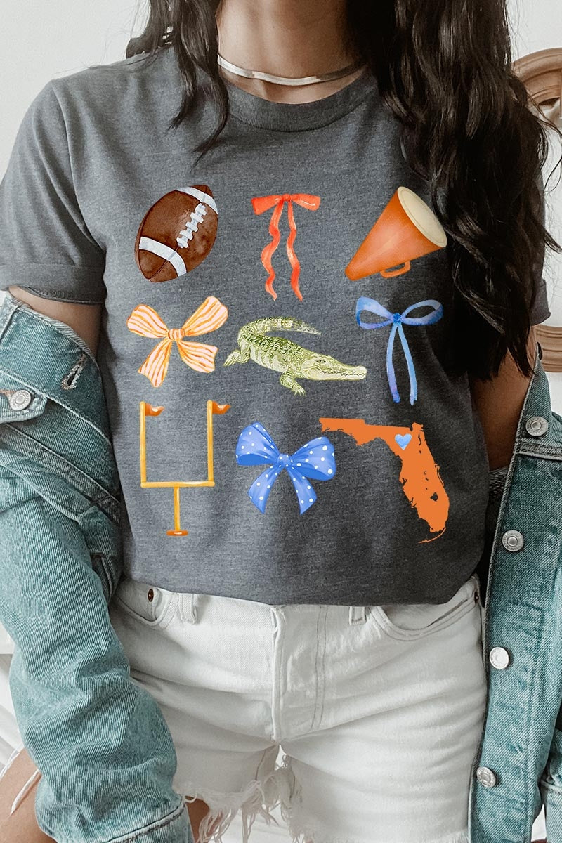 US3001P-E3078 Florida Football Graphic Plus Tee $16