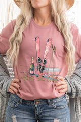 US3001-E3187 Apres Ski Club Graphic Tee $12.5