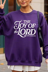 UL180P-E3179 Joy of the Lord Graphic Plus Sweatshirt $25