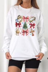 UL240-E3219 Nativity Scene Christmas Graphic Long Sleeve Tee $13.75