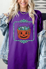 5000-E3140 Halloween turquoise pumpkin Heavy Cotton Tee $9