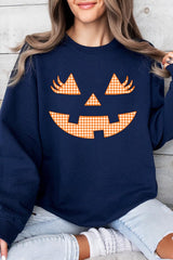UL180P-E3148 Cute Pumpkin Halloween Graphic Plus Sweatshirt $25