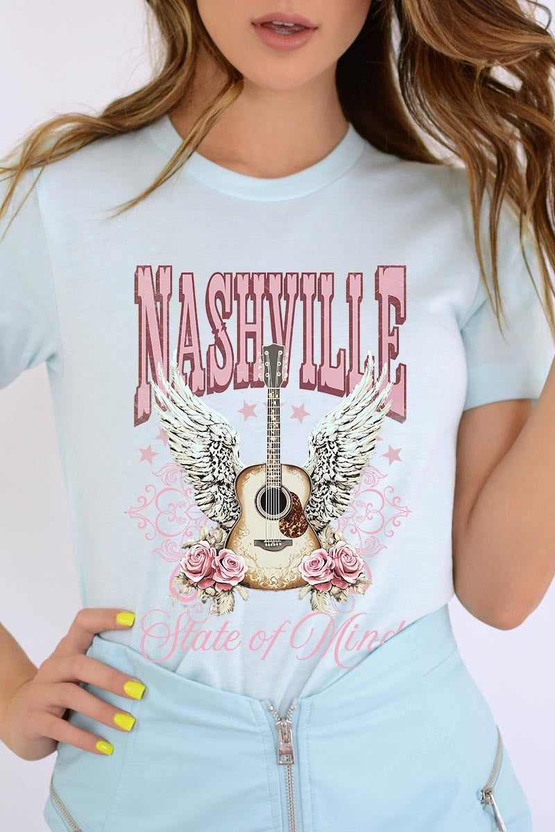 US3001P-E3157 Nashville Rose Graphic Plus Tee $16
