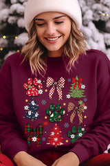 UL180-E3195 Christmas Bow Paw Graphic Sweatshirt $20
