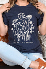 US3001P-E3146 Christian Wildflower Graphic Plus Tee $16