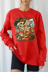 UL240P-E3096 Vintage Western Collage Plus Long Sleeve Tee $17