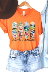US3001-E3061NC North Carolina State Brushstroke Graphic Tee $12.5