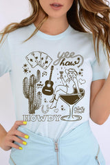 US3001P-E3097 Cowgirl Country Music Graphic Plus Tee $16