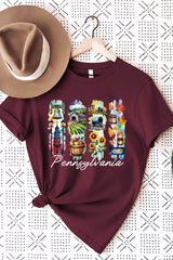 US3001P-E3061PA Pennsylvania State Brushstroke Graphic Plus Tee $16