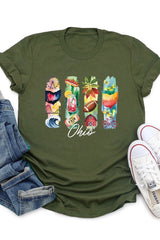 US3001-E3061OH Ohio State Brushstroke Graphic Tee $12.5