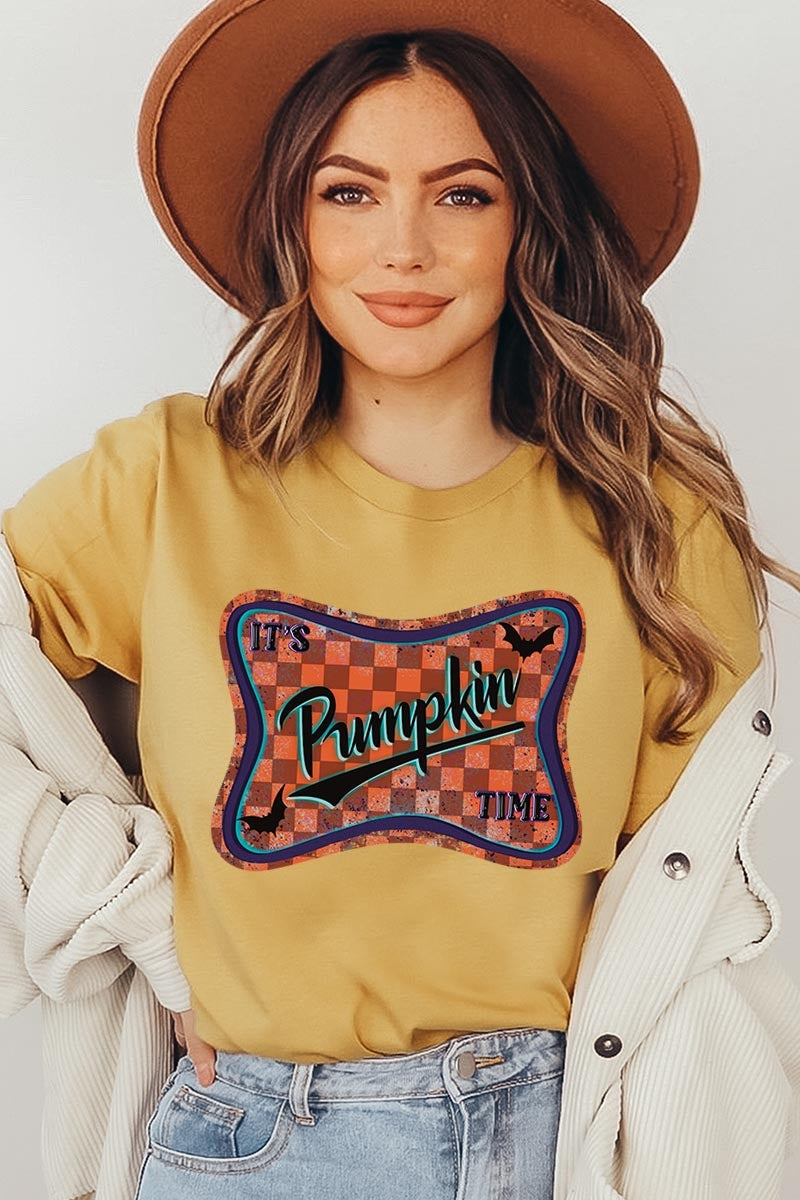 US3001P-E3144 Itu2019s pumpkin time Graphic Plus Tee $16