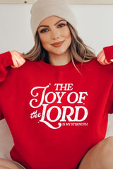 UL180P-E3179 Joy of the Lord Graphic Plus Sweatshirt $25