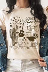 US3001-E3097 Cowgirl Country Music Graphic Tee $12.5