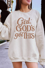 UL180-E3102 Girl, Godu2019s Got This Graphic Sweatshirt $20