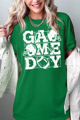 5000-E3073 Distressed Game Day Graphic Heavy Cotton Tee $9