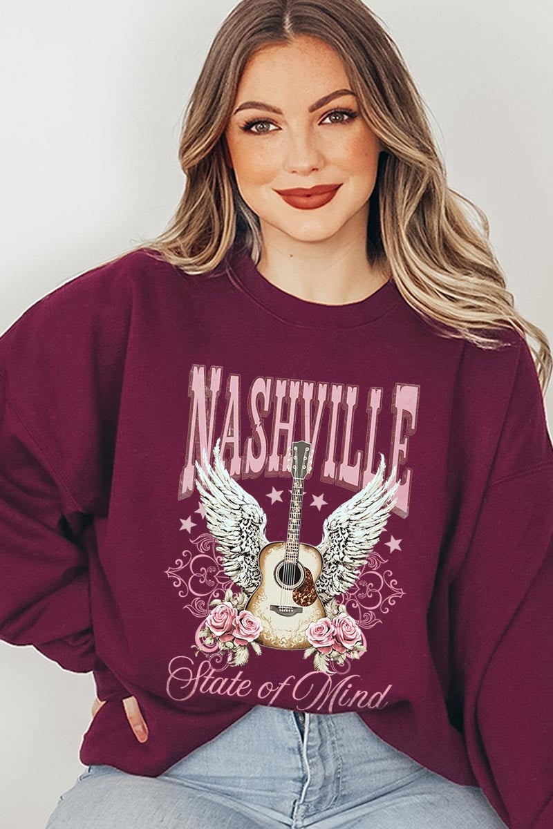 UL180-E3157 Nashville Rose Graphic Sweatshirt $20