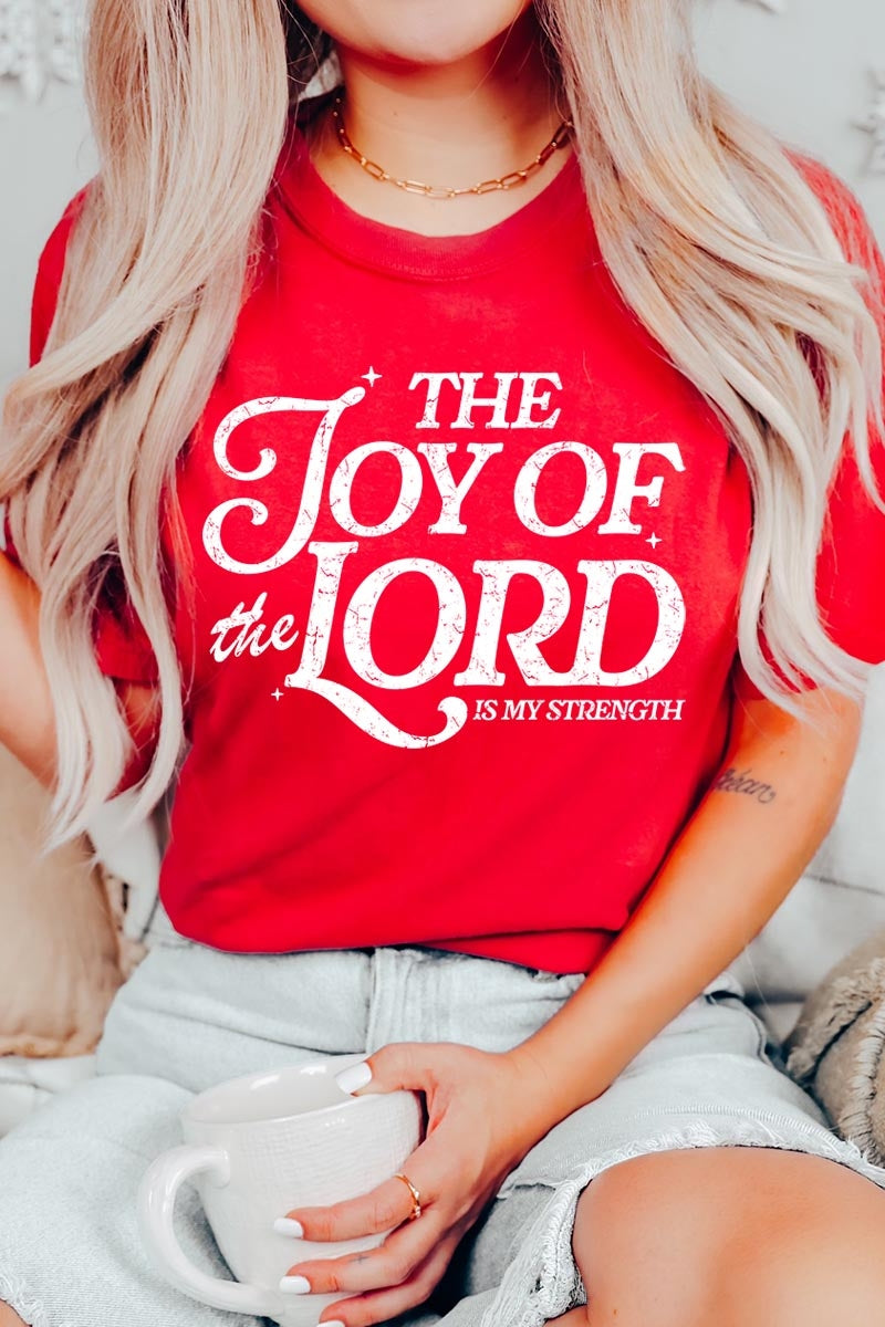 US3001P-E3179 Joy of the Lord Graphic Plus Tee $16