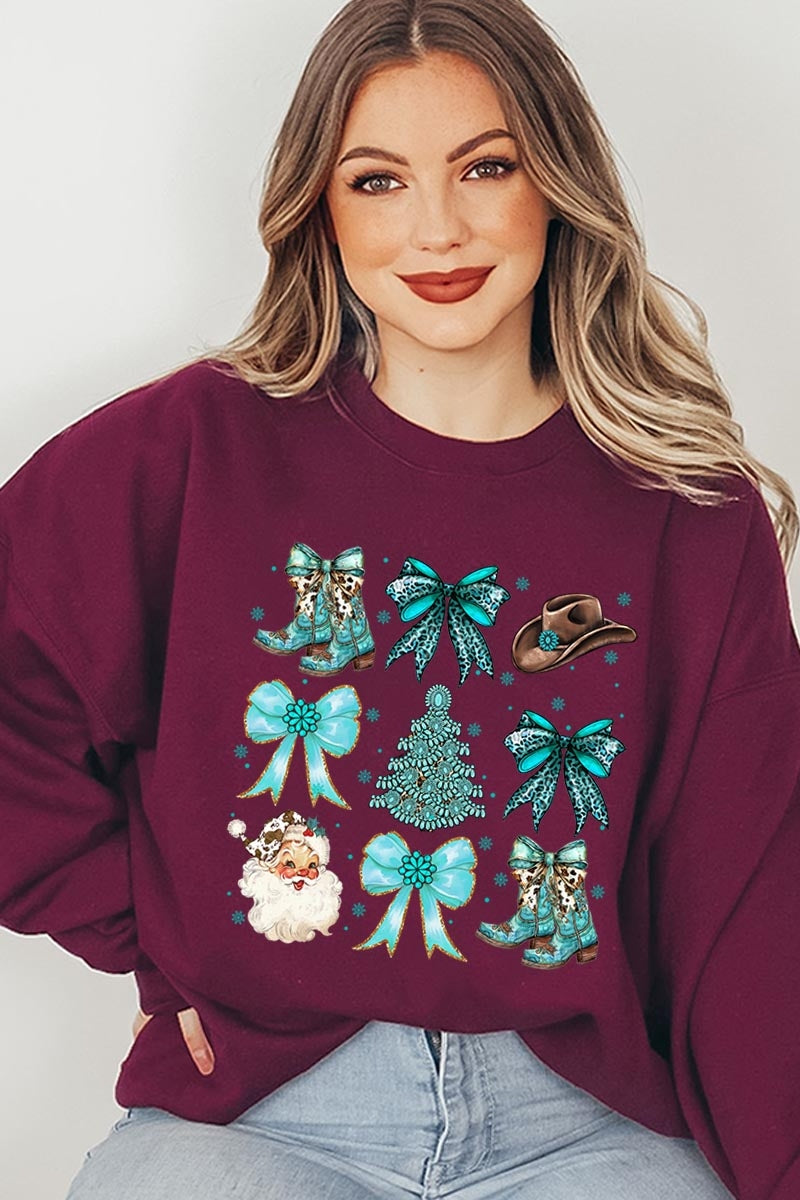 UL180-E3180 Western Christmas Graphic Sweatshirt $20