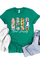 US3001P-E3061NJ New Jersey State Brushstroke Graphic Plus Tee $16